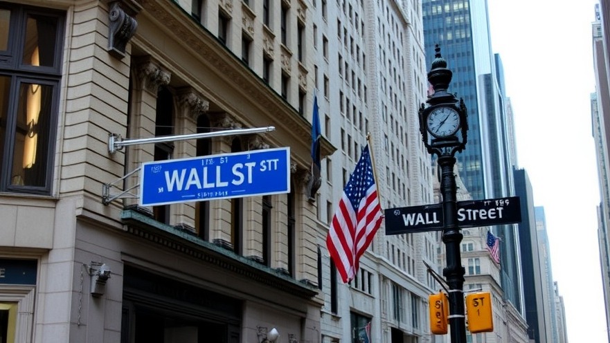 Wall Street scene depicting stock market analysis and investor sentiment amid tariff impacts.