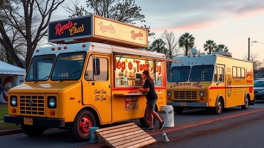 Delicious Austin food trucks offering a variety of local cuisine.
