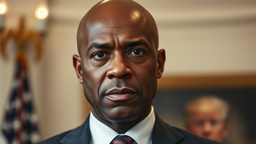 Middle-aged black businessman in Oval Office, reflecting U.S.-South Africa relations.