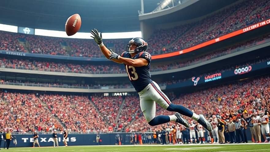 Houston Texans player catching a football, showcasing the impact of Texas football newbies.