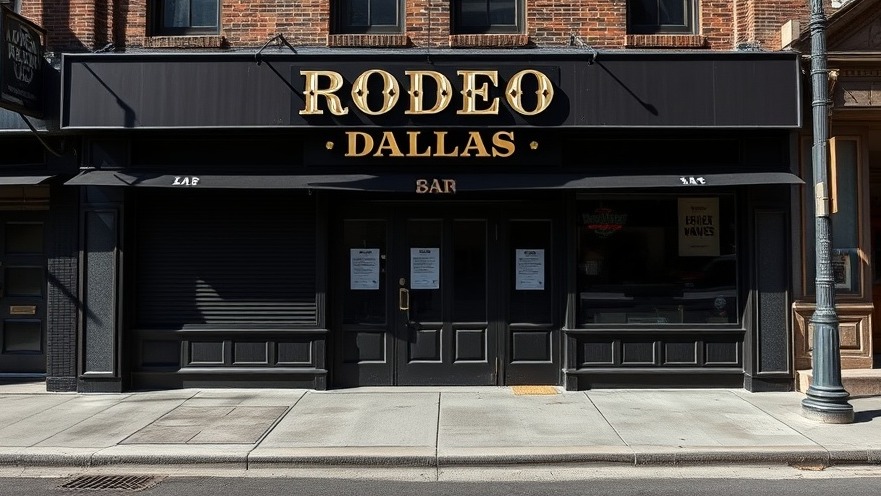 Rodeo Dallas bar facade highlighting Dallas nightlife issues and public safety concerns.