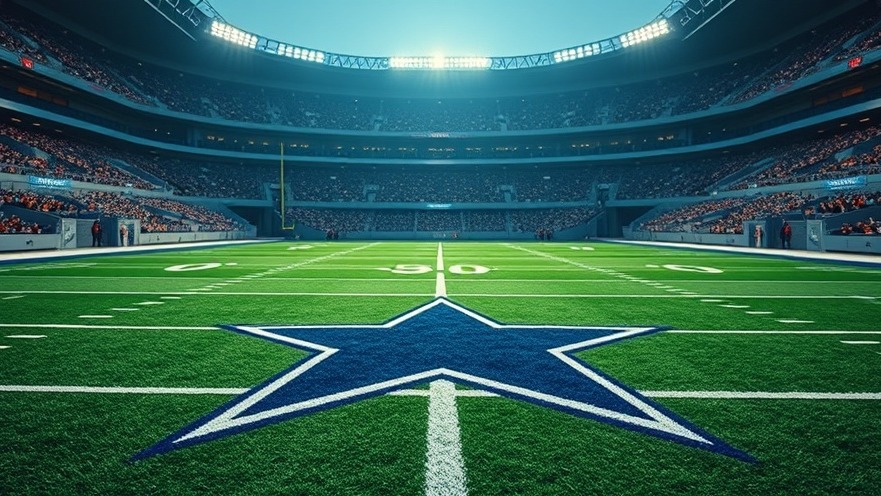 Dallas Cowboys football field showcasing athlete resilience with cinematic lighting.