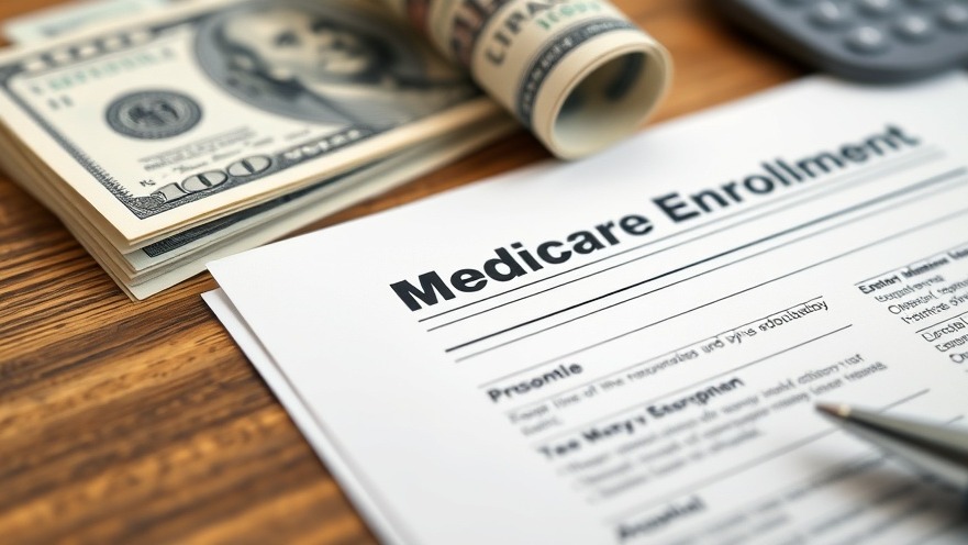 Close-up of a Medicare Enrollment Form with US dollars, highlighting health and wellness.