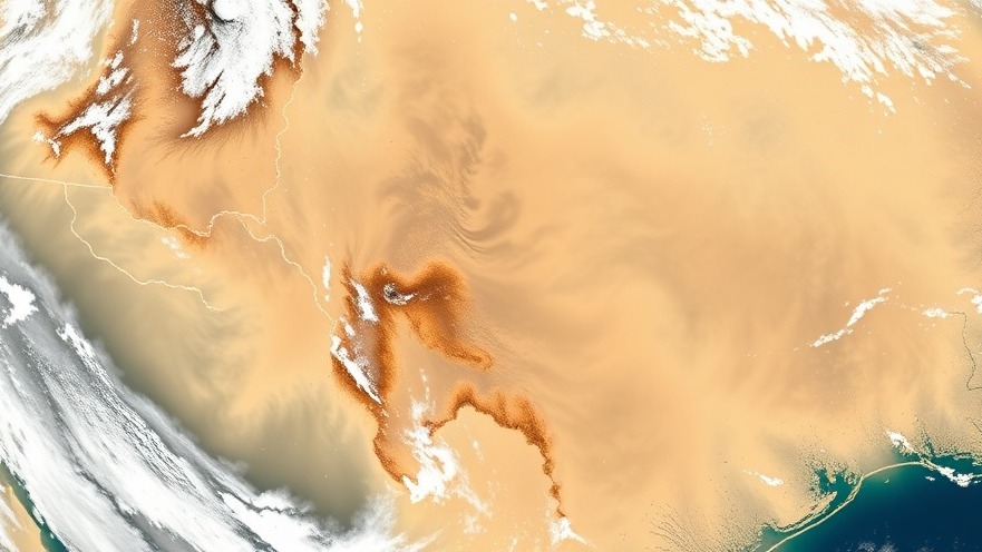 High-resolution weather map showing Saharan dust effects on Central Texas air quality.