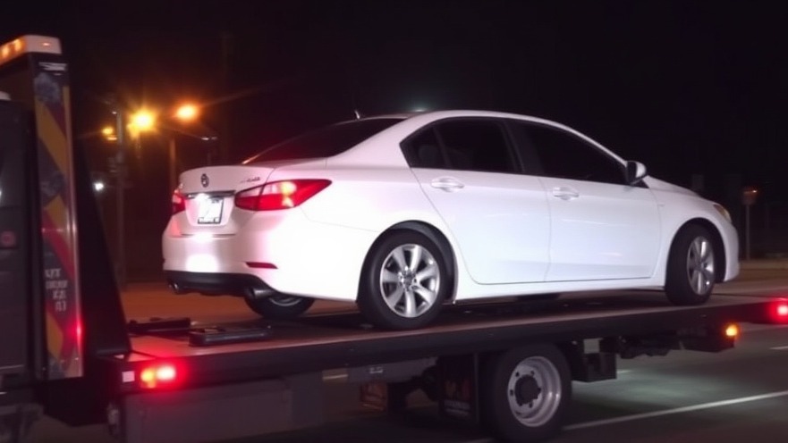 Car being towed in San Antonio community news about public safety issues.