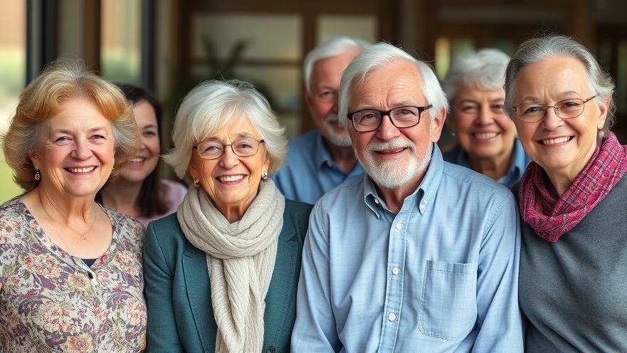 Smiling senior people enjoying life together outdoors.