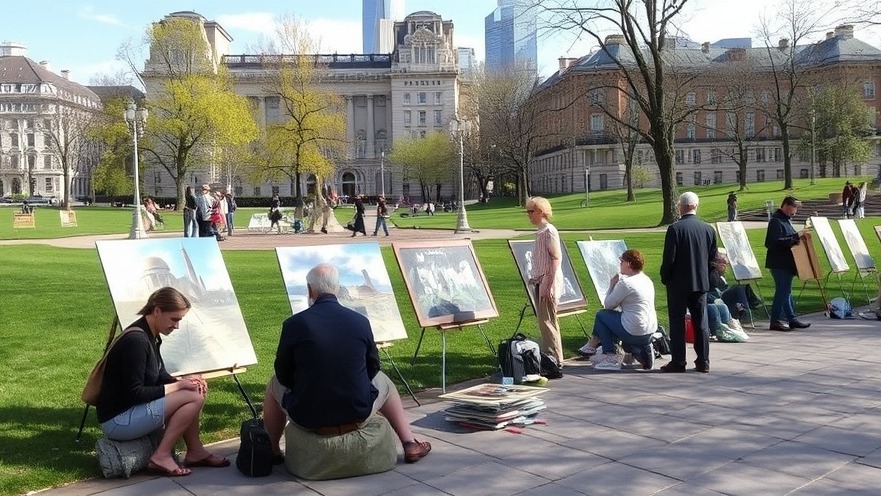 Local artists community showcasing creativity at ArtLife Studio Hazleton in the city park.