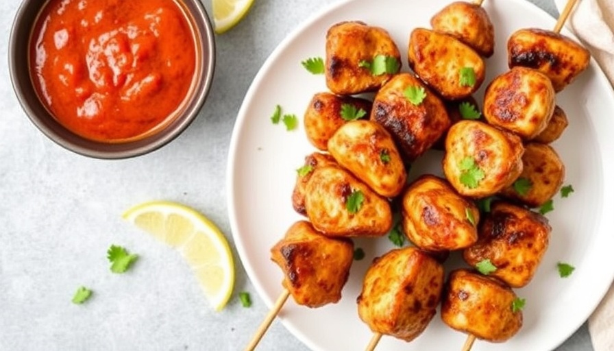 Air Fryer Harissa Chicken Skewers