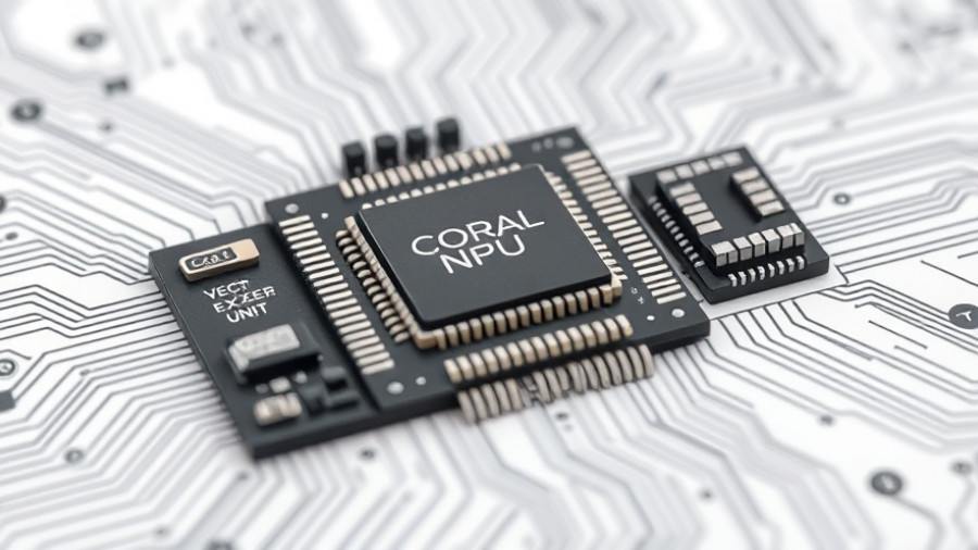 Coral NPU components for Edge AI shown in detailed schematic.
