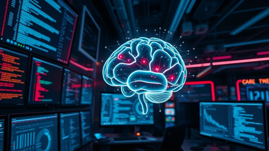 Futuristic workspace with screens showcasing code, symbolizing GitHub RAG systems.