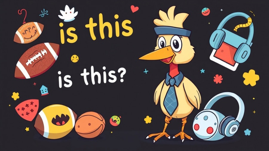 Is This Yours? Game poster with cartoon bird character.