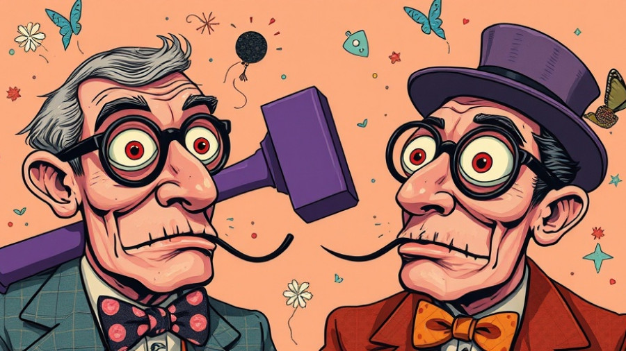 Abstract collage of vintage men in folklore game setting.