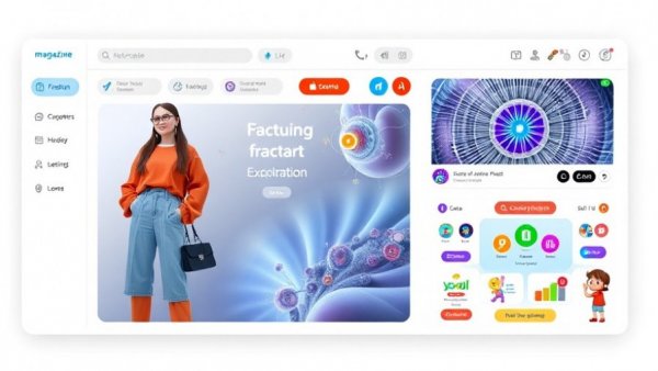 Generative UI for Small Businesses showcasing fashion, fractals, and educational games.