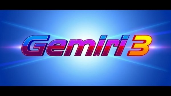 Gemini 3 AI logo with colorful digital dots for small businesses.