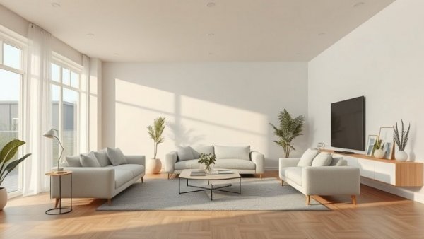 SAM3D 3D Scene Modeling, modern living room and wireframe visualization.