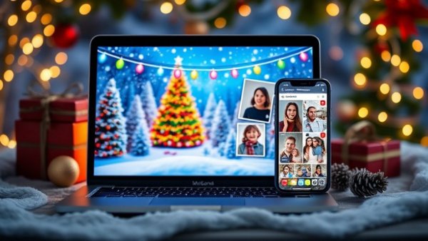 Customizable Holiday App for Apple Devices with festive theme.