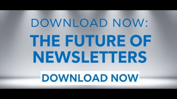 Bold blue text on banner for Future of Newsletters.