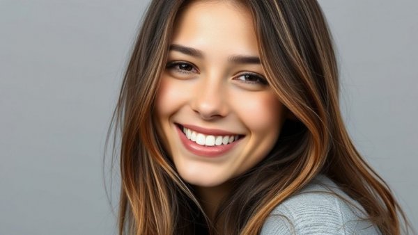 Smiling woman portrait for Multi-Channel Visibility Strategy