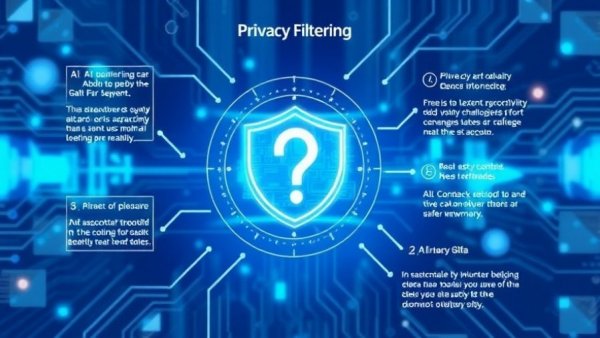AI Chatbot Insights Privacy infographic illustrating data filtering.