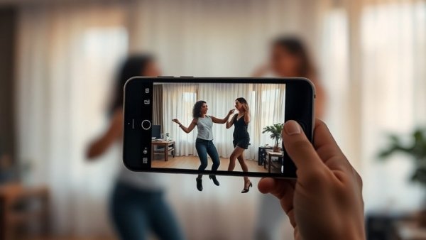 Recording TikTok dance to make money on TikTok.