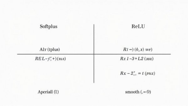 Graph of Softplus Activation Function in Neural Networks showing smooth approximation of ReLU.