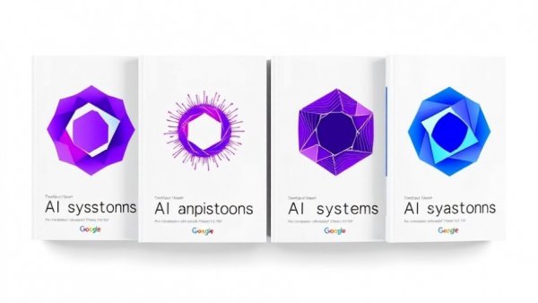 Minimalistic book covers on building AI agents with Google logo.