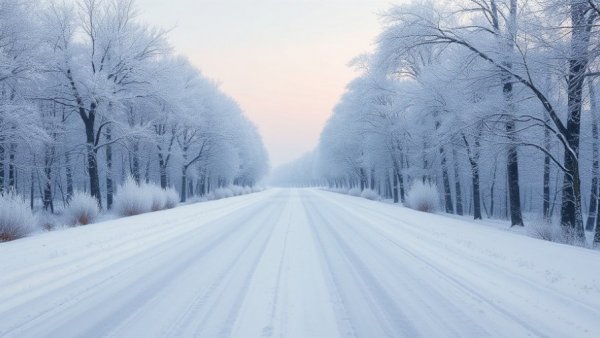 Peaceful winter landscape with snowy trees for iOS Games for Winter.