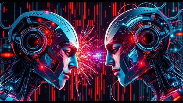 Futuristic AI battle: Gemini 3 Pro vs GPT 5.2 visual clash.