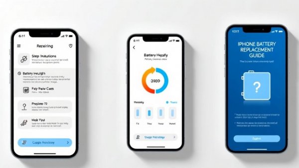 iFixit app for electronic repairs displaying repair guides and battery health on a smartphone.