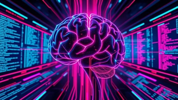 Illustration depicting futuristic technology for building production-ready RAG applications.