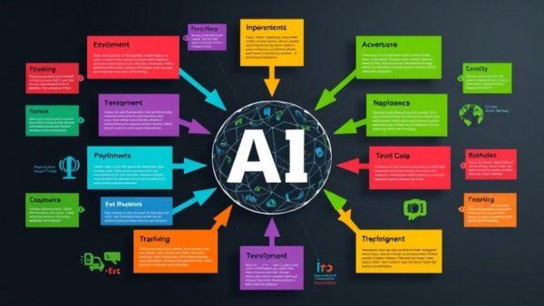 Colorful infographic showing types of environments in AI.