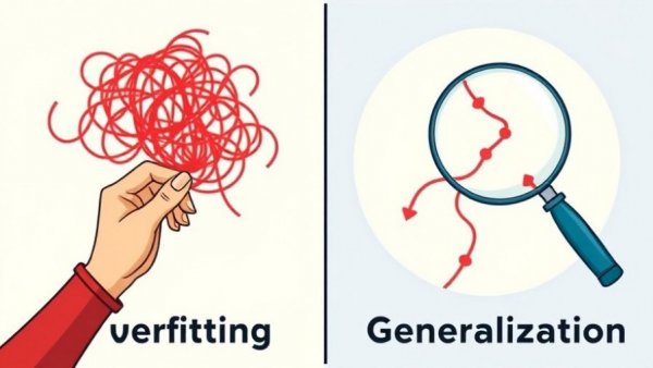 Illustrative comparison of overfitting and generalization in a guide on data augmentation for machine learning.