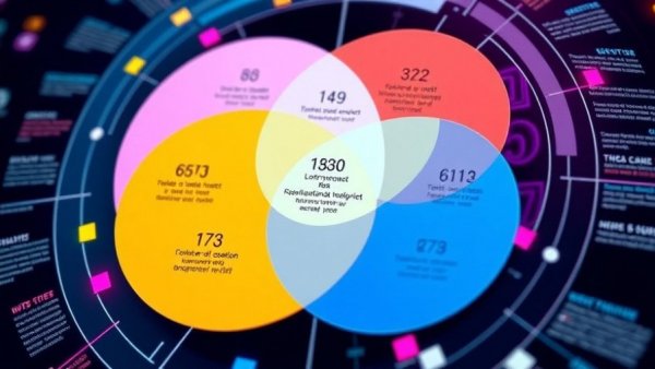 Colorful Venn diagram illustrating smart sampling algorithm for businesses.
