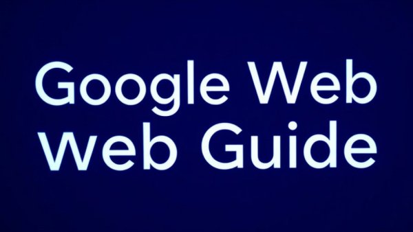 Google Web Guide for SEO headline on a blue background