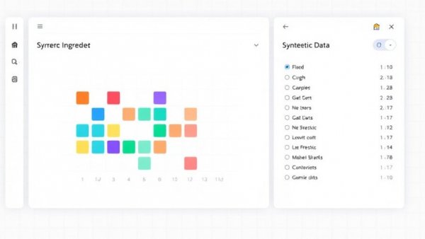 Digital interface highlighting benefits of synthetic data for small businesses.