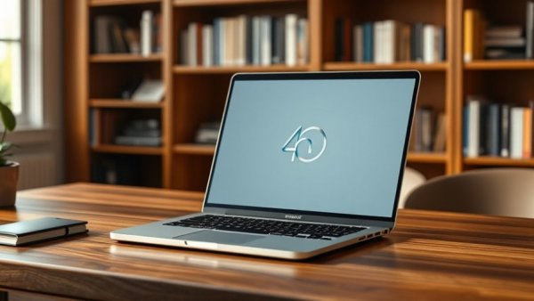 Laptop with Claude Opus 4.7 display on a wooden desk.