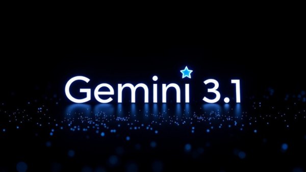 Gemini 3.1 Flash TTS text with blue dots on black background