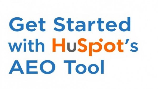 Blue banner for HubSpot's AEO tool promoting generative engine optimization KPIs.