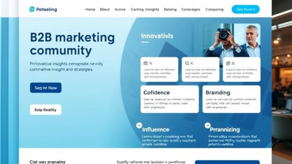 B2B marketing communities website interface showcasing strategies.