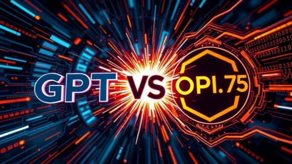 Dynamic GPT 5.5 vs Opus 4.7 logos in futuristic confrontation.