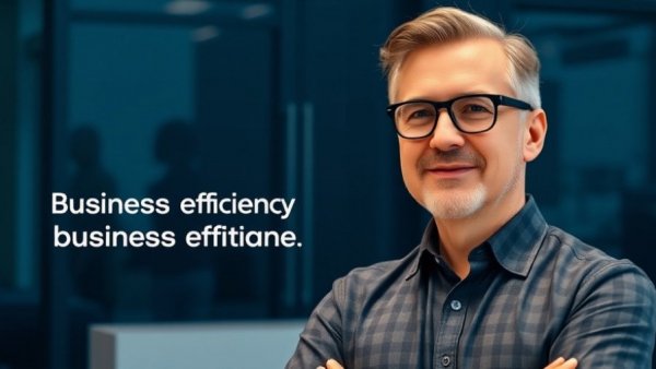 Middle-aged man promoting Claude Cowork for Business Efficiency.