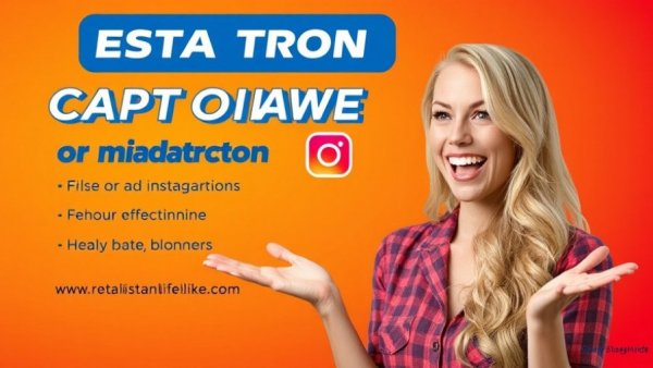 Banner for Instagram marketing tools: woman discussing caption links.