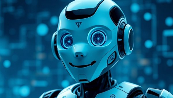 Futuristic robot presenting Agentic AI projects for Small Businesses.