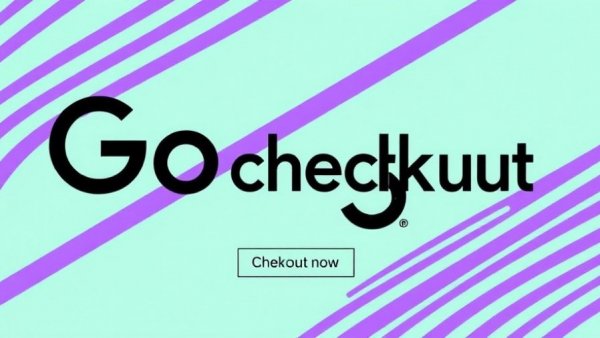 Google UCP checkout feature with vibrant striped design.