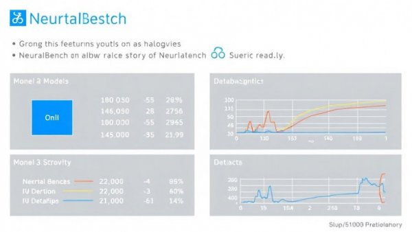 NeuralBench framework illustration with model and dataset stats in sleek digital design.