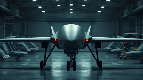 Helsing raises $1.2B; advanced tech in hangar with UAV and drones.
