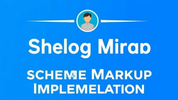 Schema Markup Implementation guide on blue blog banner.