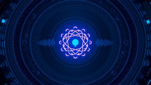 Futuristic visual of OpenAI voice models with soundwaves.