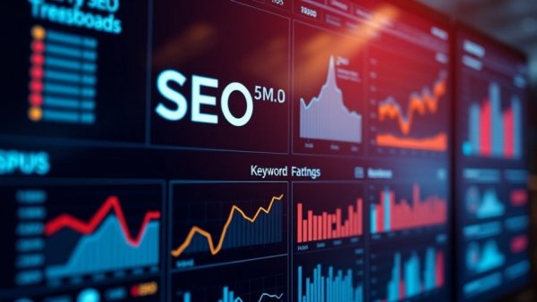AI SEO Agents dashboard displaying keyword rankings and metrics