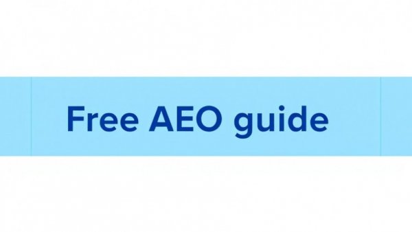 Blue text banner promoting schema markup for AEO guide download